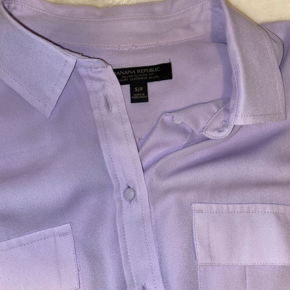 Lavender work blouse - Picture 2 of 3